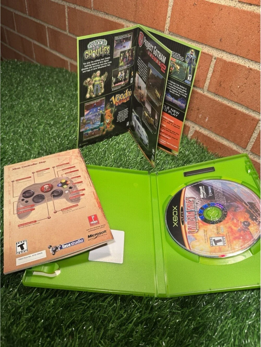 Crimson Skies: High Road to Revenge Xbox Disc, Case & Manual